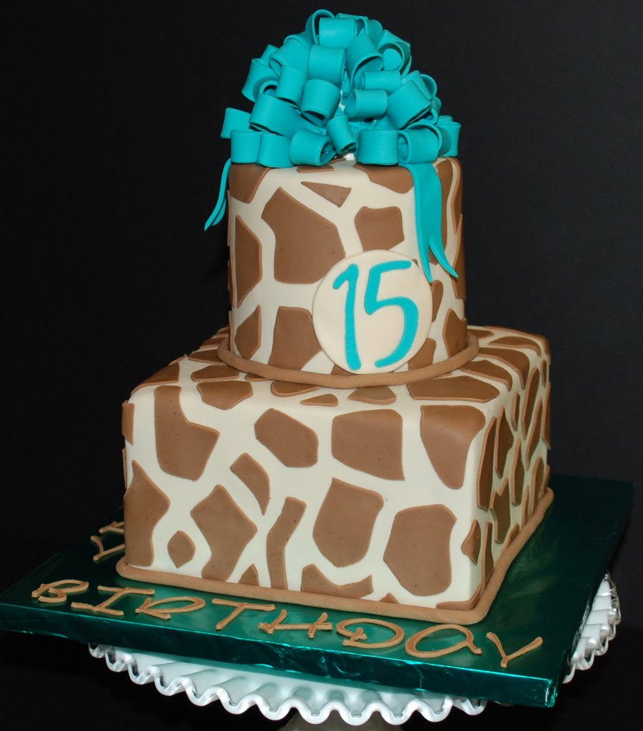 Giraffe Print Cake