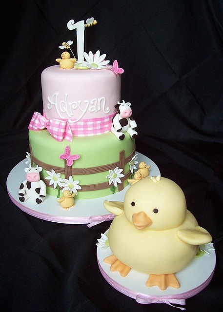 Girl Duck Birthday Cake