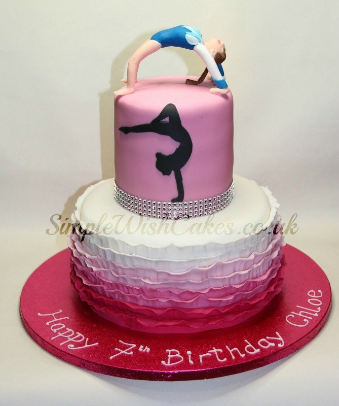 Girl Gymnastic Birthday Cake