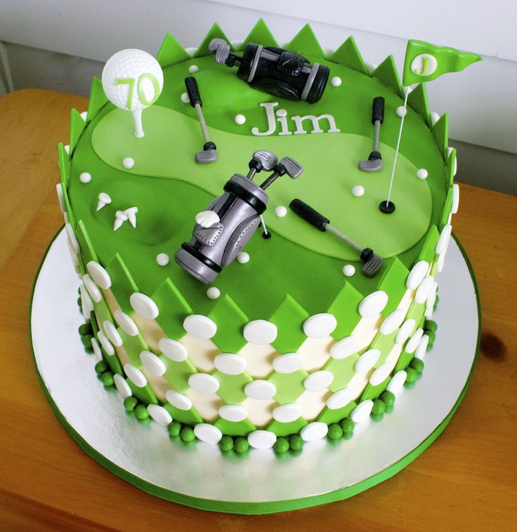 Golf Themed Birthday Cake