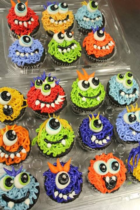 Halloween Monster Cupcakes