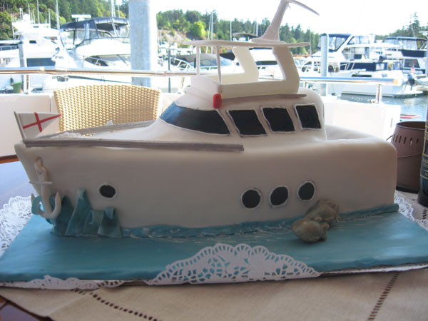 Happy Birthday Boat Cake