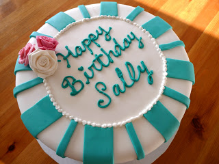 Happy Birthday Cake Turquoise