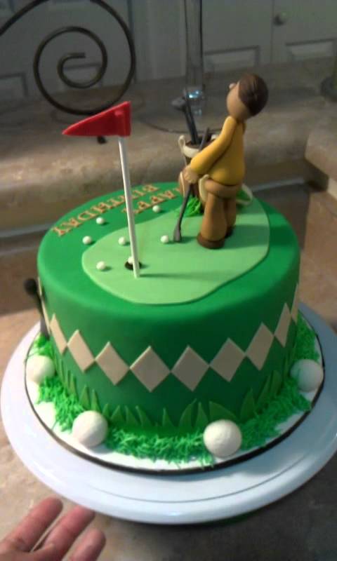 Happy Birthday Golf Theme Cake