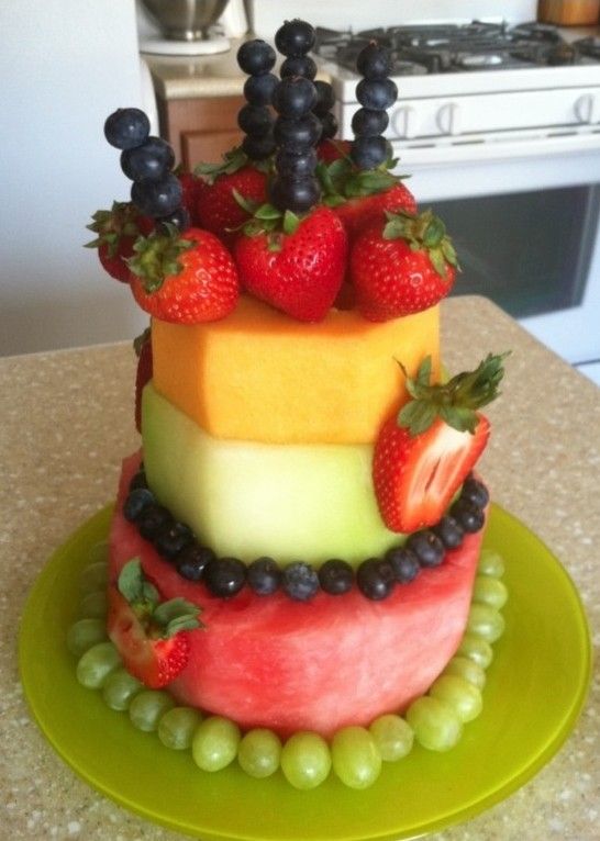 Healthy Fruit Birthday Cake