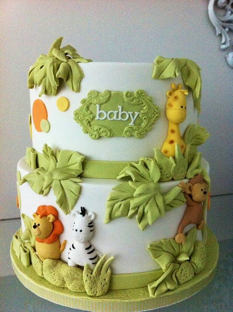 12 Photos of Baby Jungle Theme Birthday Cakes