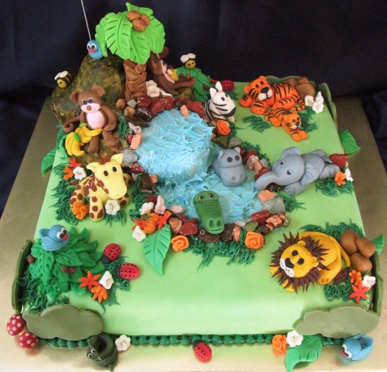 Jungle Theme Baby Shower Cake Ideas