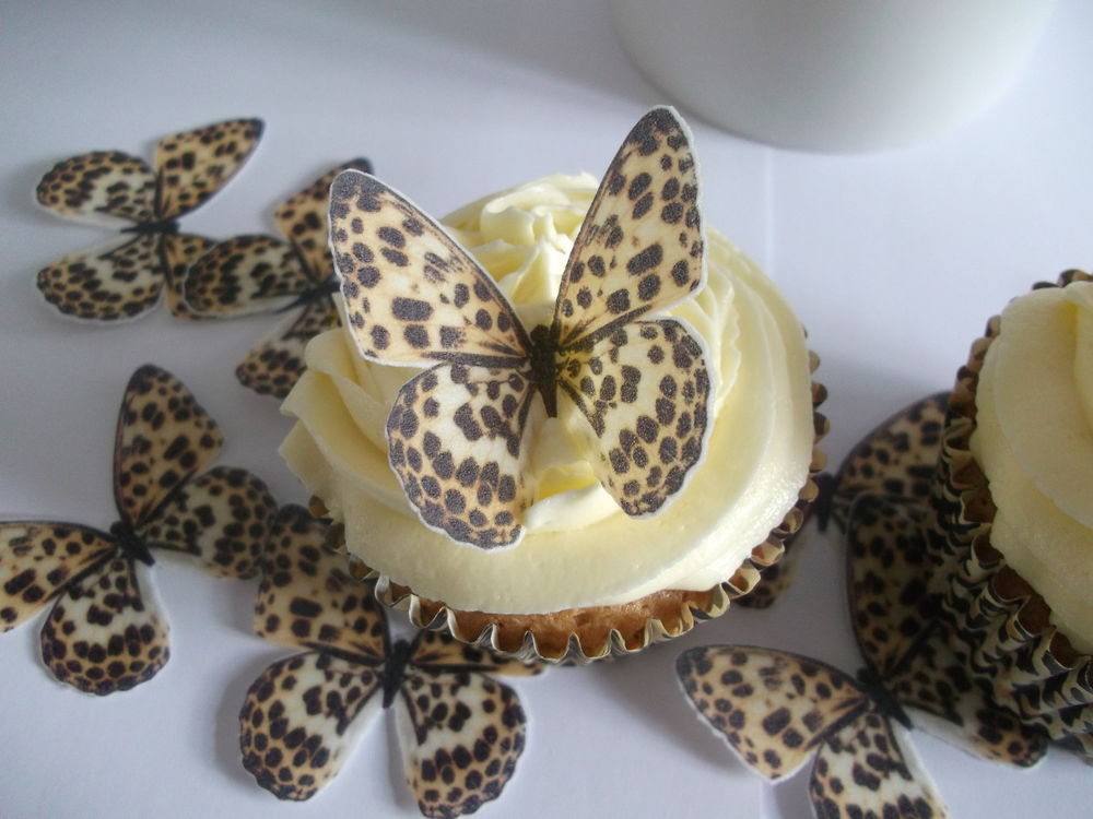 Leopard Print Cupcake Toppers