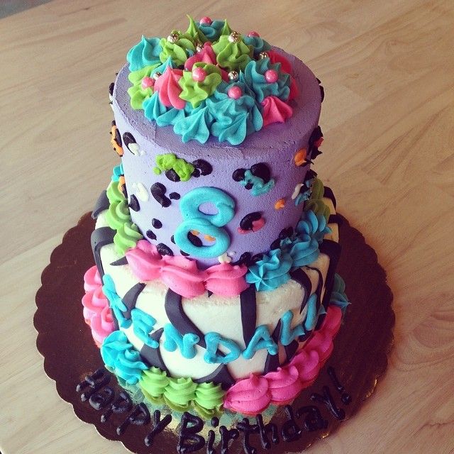 Lisa Frank Birthday Cake