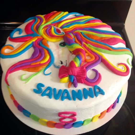 Lisa Frank Unicorn Birthday Cake