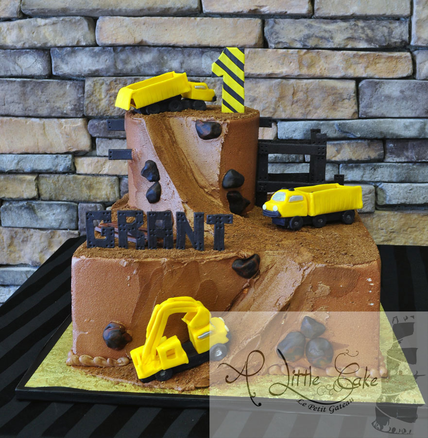 Little Boys Construction Theme Birthday Cakes