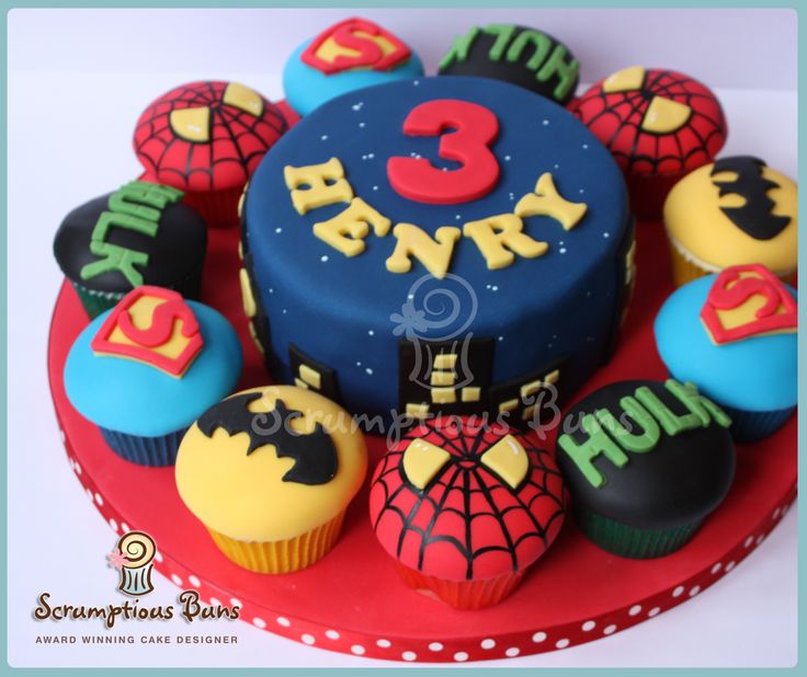 Marvel Super Heroes Birthday Cake