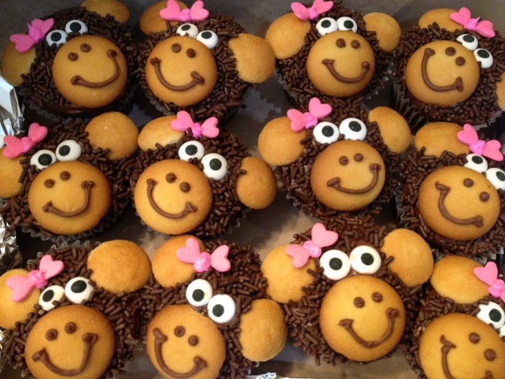 7 Photos of Safari 1st Birthday Monkey With Cupcakes