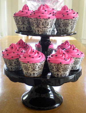 Pink and Black Cupcake Ideas