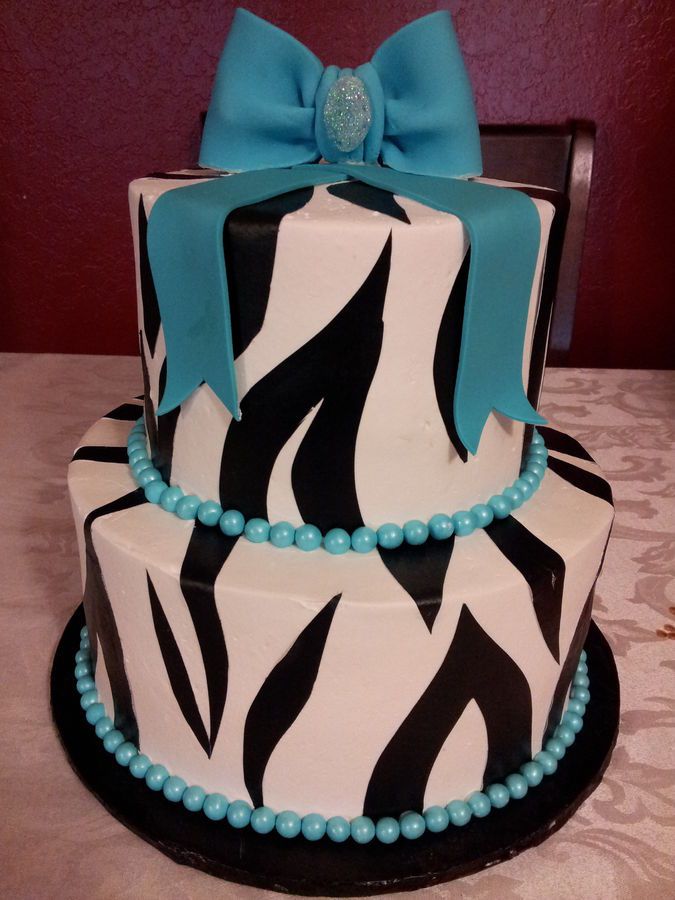 Pink and Black Zebra Sheet Cake