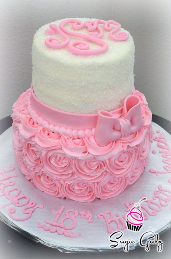 Pink Buttercream Birthday Cakes