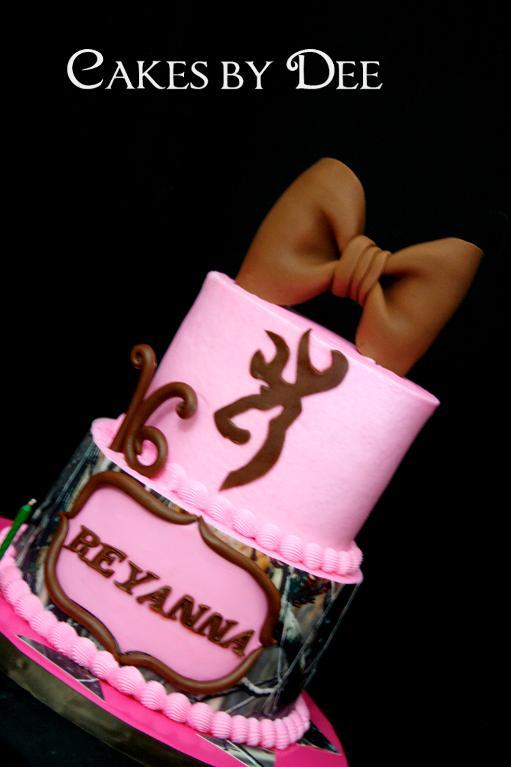 Pink Camo Sweet 16 Cake