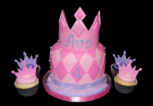 Pink Princess Cupcake Birthday Cake