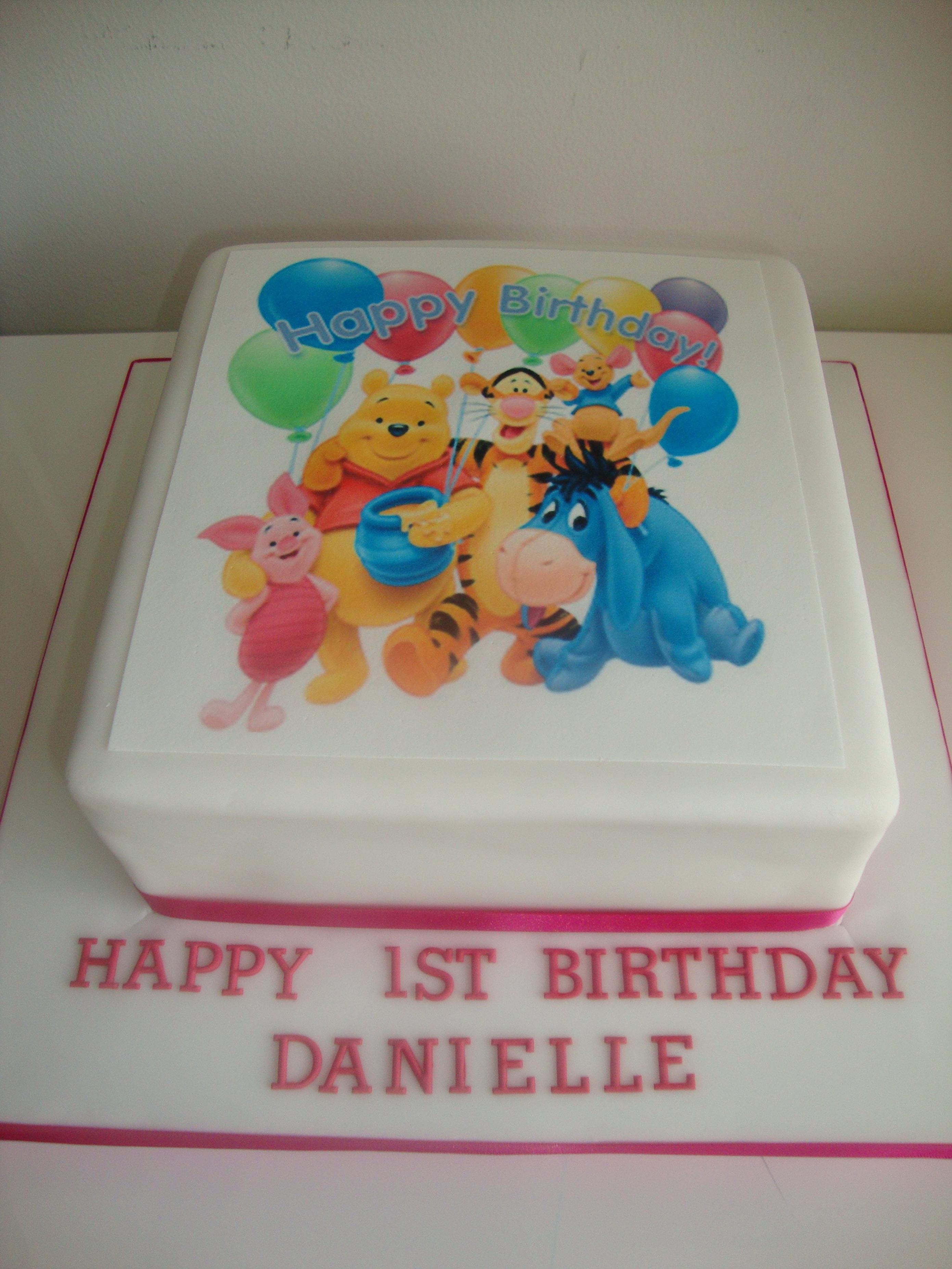 Pooh Bear Birthday Cake