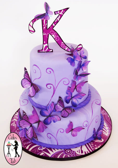 Purple Butterfly Cake