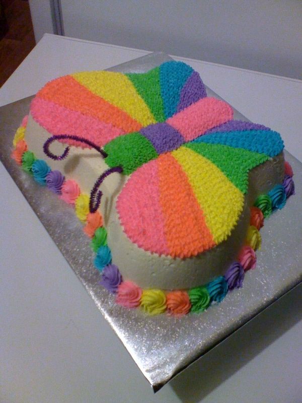 Rainbow Butterfly Cake