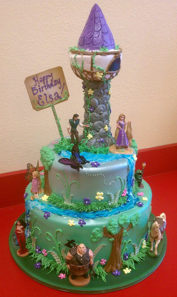 6 Photos of Rapunzel Cakes Designs