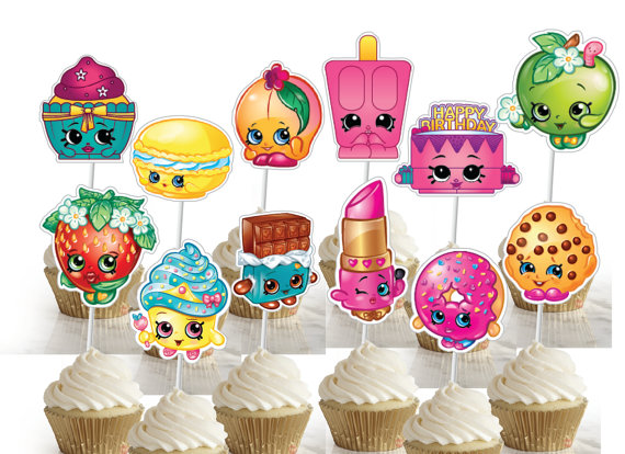 S Hopkins Birthday Party Cupcake Toppers