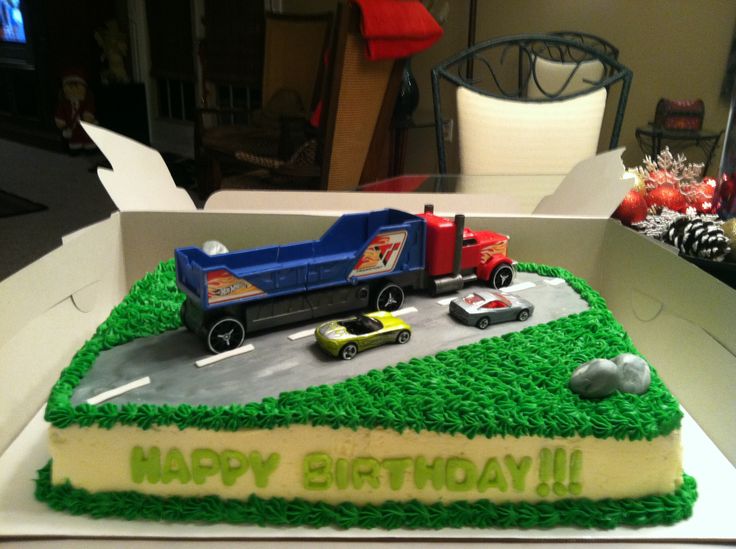 Semi Truck Birthday Cake