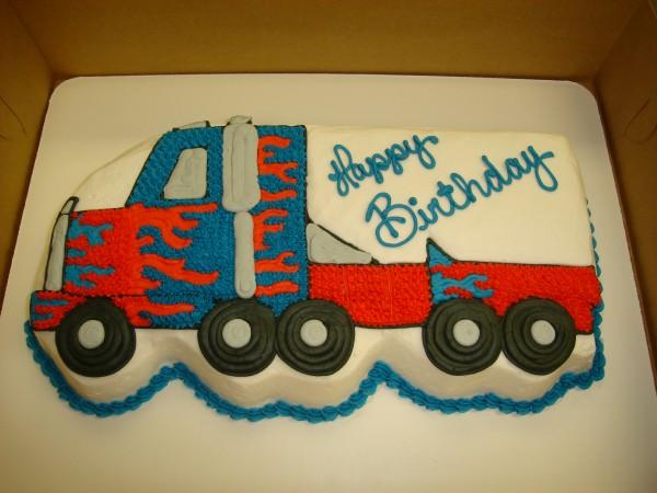 Semi Truck Birthday Cake