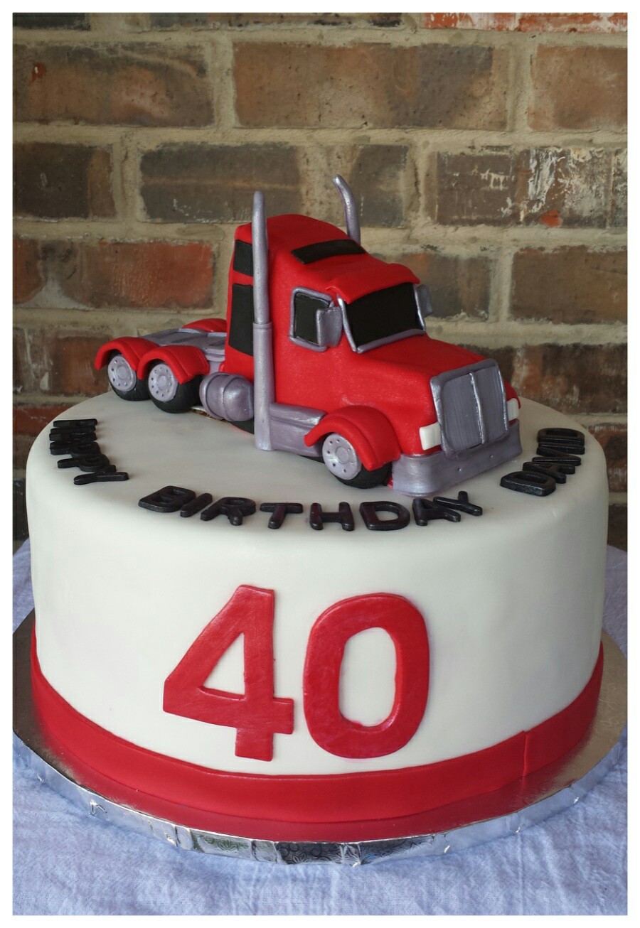 Semi Truck Birthday Cake