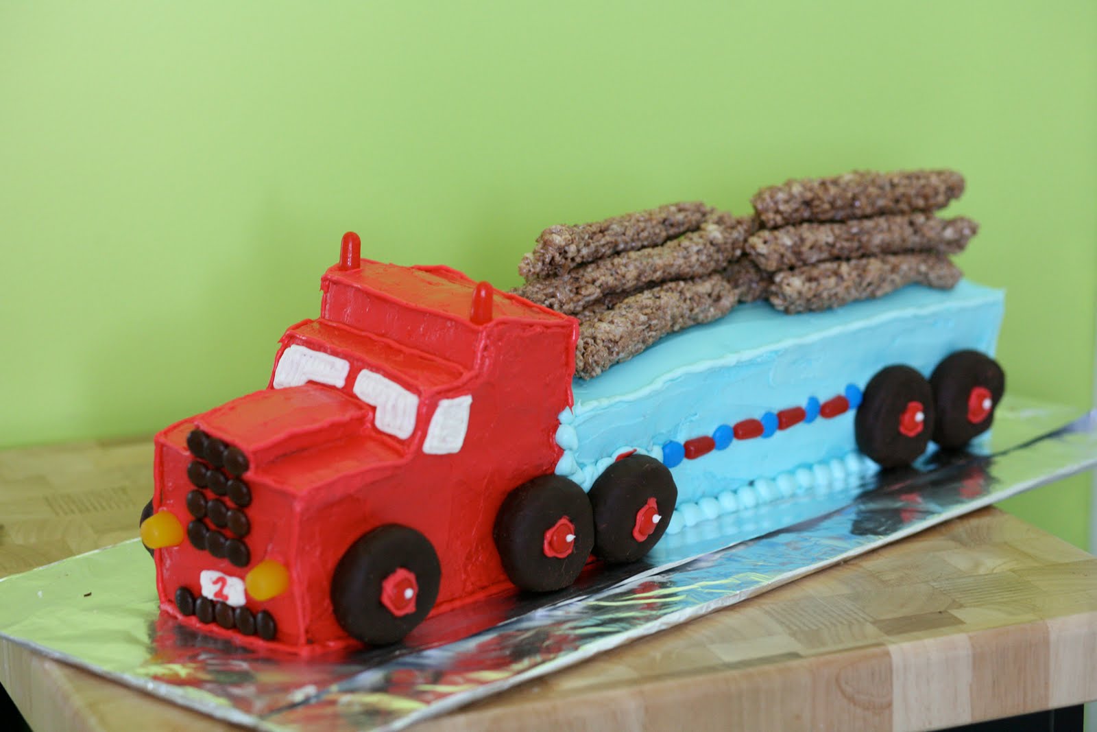 Semi Truck Birthday Cake