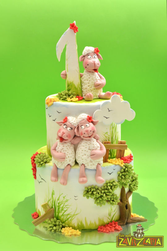 Sheep Birthday Cake