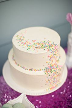 Simple Sprinkle Birthday Cake