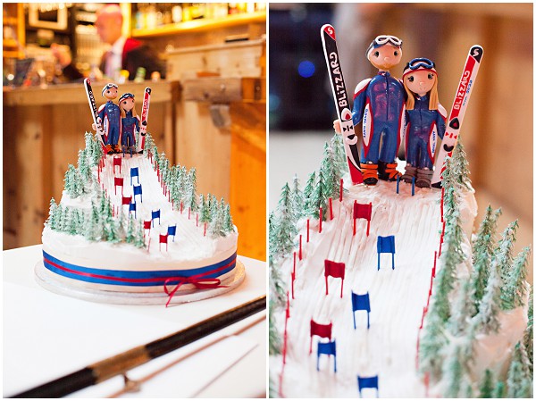 Skiing Wedding Cake