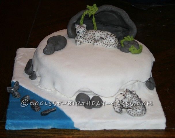 Snow Leopard Birthday Cake