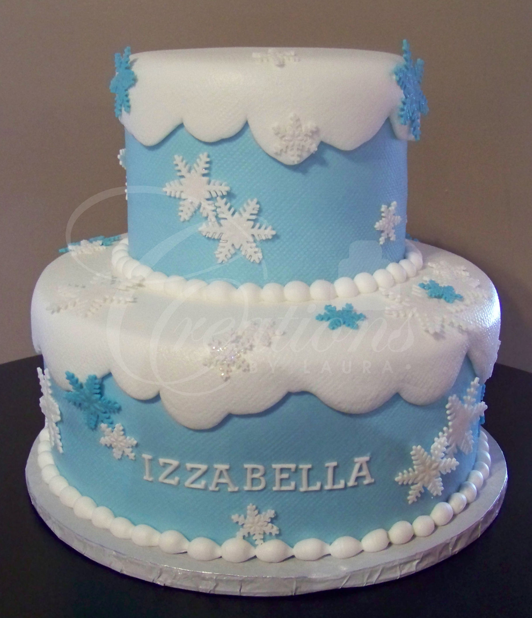 Snowflake Birthday Cake