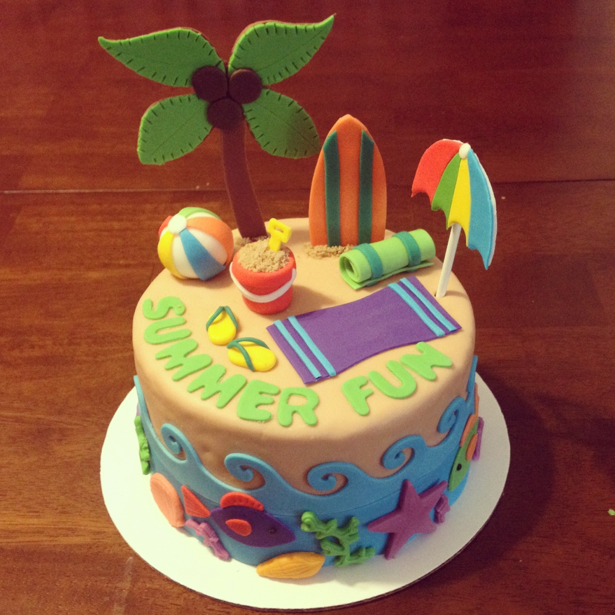 Summer Theme Birthday Cake