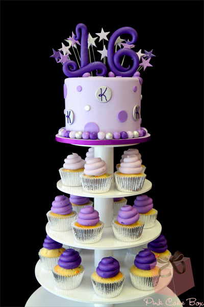 Sweet 16 Birthday Cupcake Cake