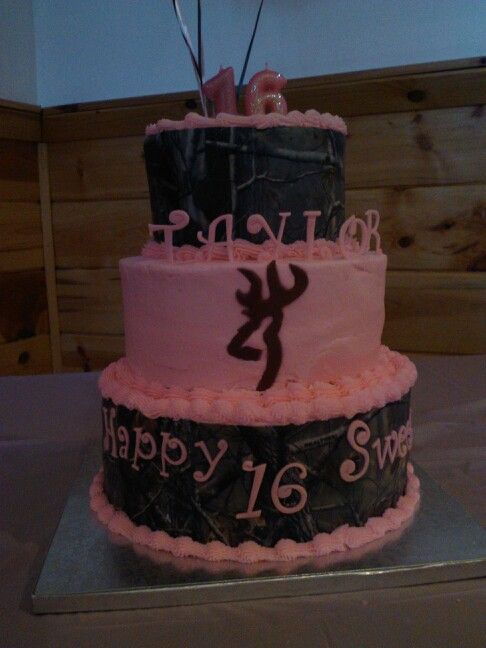 Sweet 16 Camo Cake