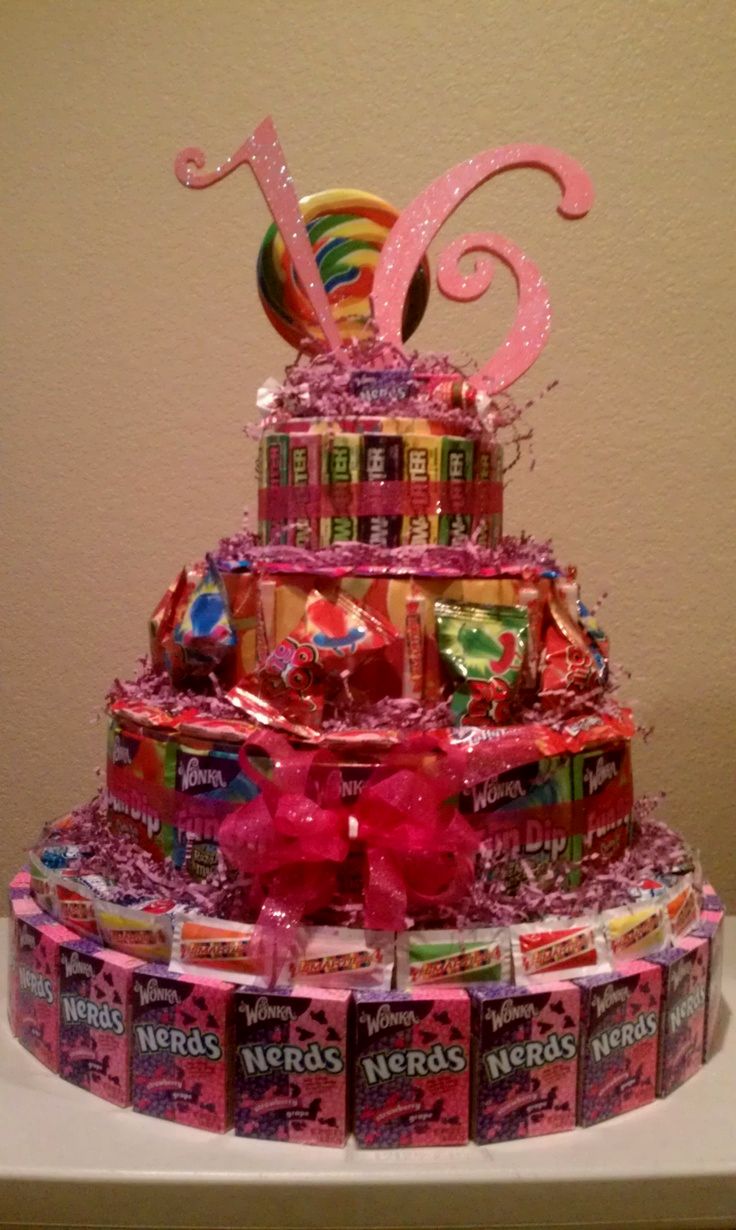 Sweet 16 Candy Birthday Cake Ideas