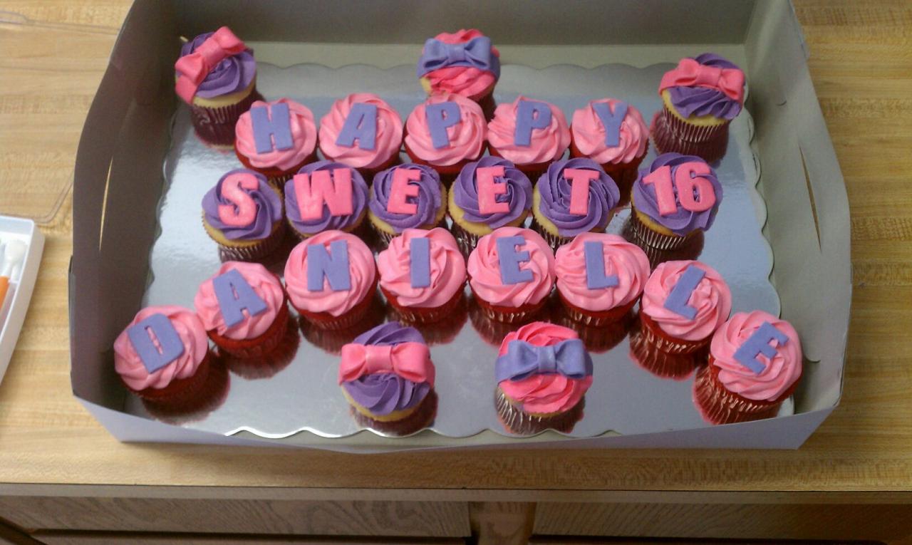 Sweet 16 Cupcake Cake