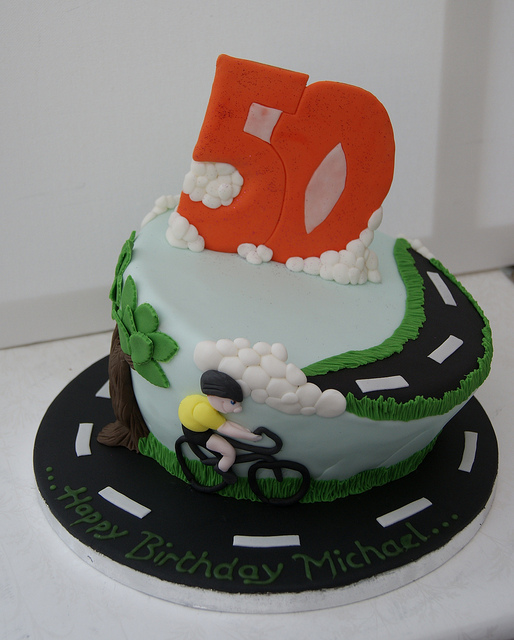 Theme 50th Birthday Cake