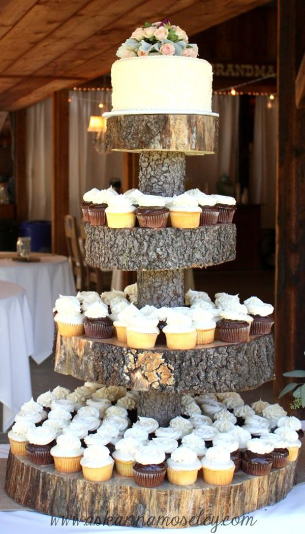 11 Country Wedding Cakes With Cupcakes Photo Rustic Wedding