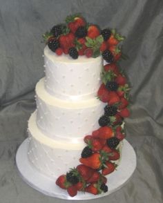 Wedding Cake with Fresh Fruit