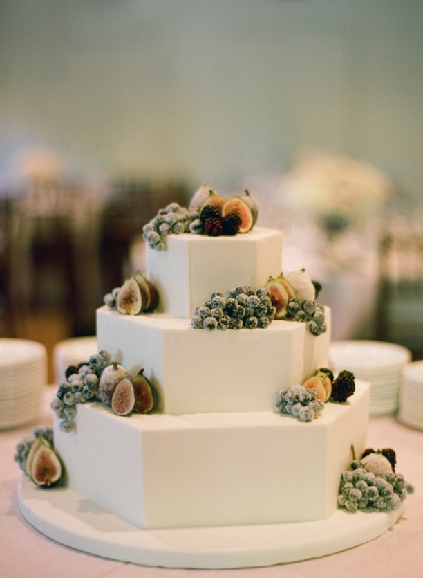 Wedding Cake with Sugared Fruit