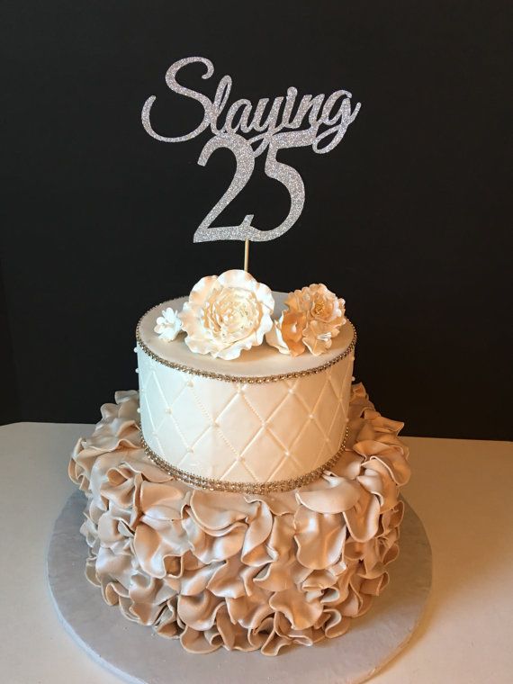 25th Birthday Cake Topper