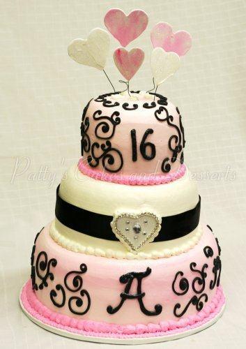 3 Tier Sweet 16 Birthday Cake