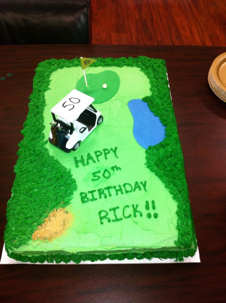 50th Birthday Golf Cake