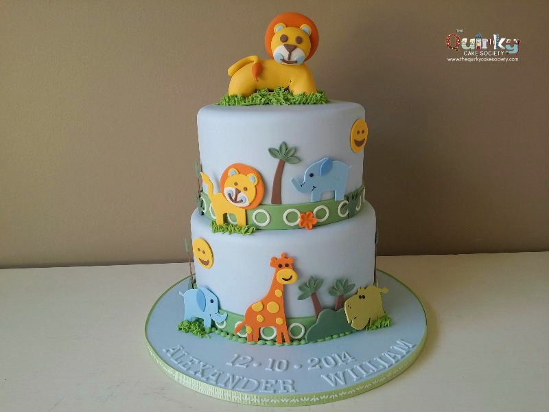 Animal Baby Shower Cake