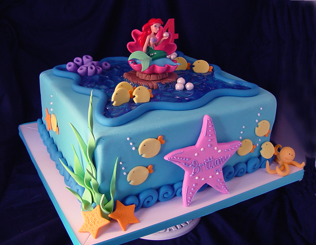 Ariel Little Mermaid Birthday Cake